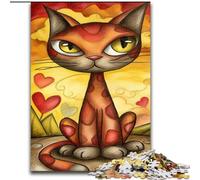 Puzzles pour Adultes 1000 pièces Art Chat, Jouets éducatifs, idéal comme Cadeau pour Toute la Famille, à partir de 14 Ans (Taille 26x38cm)
