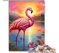 Puzzles pour Adultes 1000 pièces Art coloré Flamingo Puzzles pour Adultes, 1000 pièces, ce Qui en Fait Un Excellent Cadeau pour s'amuser en Famille (Taille 50x75cm)