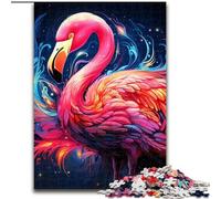 Puzzles pour Adultes 1000 pièces Art coloré Flamingo Puzzles pour Adultes 1000 pièces Idéal pour et s'amuser en Famille - Cadeau Parfait pour Les Vacances, Les Anniversaires (Taille 26x38cm)