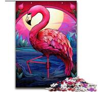 Puzzles pour Adultes 1000 pièces Art coloré Flamingo Puzzles Taille 50x75cm Un Casse-tête Stimulant pour Les Adolescents, Une soirée de Jeux en Famille Amusante