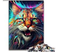 Puzzles pour Adultes 1000 pièces Art coloré Lynx Puzzles Carton Cadeau Parfait pour Les Anniversaires et Les Vacances Taille : 38x26cm