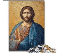 Puzzles pour Adultes 1000 pièces Art de Jésus, Jeu Familial Anti-Stress, défi Difficile, renforce l'amour Entre Couples (Taille 26x38cm)