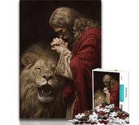 Puzzles pour Adultes 1000 pièces, Art de Jésus, Puzzle 1000 pièces, Jeux Amusants, Chaque pièce est Unique - Jeu Familial Stimulant et Amusant (Taille 38x26cm)