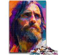 Puzzles pour Adultes 1000 pièces Art de Jésus Soulagement du Stress Défi Difficile Décoration d'intérieur Unique et Cadeaux 26x38cm
