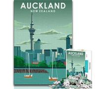 Puzzles pour Adultes 1000 pièces, Art Difficile d'Auckland, Nouvelle-Zélande, Jouets éducatifs, Jeux familiaux, Jeu éducatif pour Anniversaire, Noël (75x50cm)