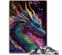 Puzzles pour Adultes 1000 pièces Art Dragon Jeu Stimulant et Jeu Familial avec pièces entièrement emboîtables de Formes aléatoires 50x75cm