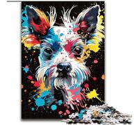 Puzzles pour Adultes 1000 pièces Art du Chien Chinois à crête Puzzles en Carton pour Adultes Taille 38x26cm Casse-tête Stimulant, activité familiale, décoration intérieure, Cadeau de Vacances