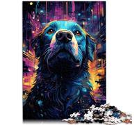 Puzzles pour Adultes 1000 pièces, Art du Chien Noir, pour s'amuser en Famille, Difficiles à compléter mais Amusants et Humoristiques, 14,96 po x 20,47 po, pour Les 14 Ans