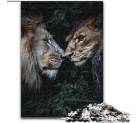 Puzzles pour Adultes 1000 pièces, Art du Lion, Jouets éducatifs, Anti-Stress, renforce l'amour Entre Couples (Taille 50x75cm)