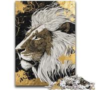 Puzzles pour Adultes 1000 pièces Art du Lion pour Les 14 Ans et Plus Jeu Impossible Cadeau d'anniversaire de Noël 26x38cm