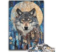 Puzzles pour Adultes 1000 pièces, Art du Loup, Puzzles pour Adolescents, Anti-Stress, défi Difficile, Cadeaux du Père Noël Secret (26x38cm)