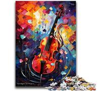 Puzzles pour Adultes 1000 pièces Art du Violon coloré Jeu Familial Soulagement du Stress Défi Difficile Collection d'artistes, Beaux-Arts 50x75cm
