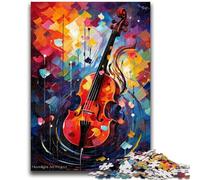 Puzzles pour Adultes 1000 pièces Art du Violon coloré pour Les 14 Ans et Plus Jeux Amusants Activités Amusantes à la Maison, Cadeaux d'anniversaire, Cadeaux de Voyage 38x26cm
