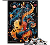 Puzzles pour Adultes 1000 pièces Art du Violon coloré Puzzles impossibles pour Adultes Taille 26x38cm Jeu décoratif à Faire soi-même Stimulant, Jouet interactif Familial