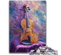 Puzzles pour Adultes 1000 pièces, Art du Violon, Puzzles pour Adolescents, Anti-Stress, défi Difficile, Cadeaux du Père Noël Secret (26x38cm)