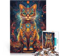 Puzzles pour Adultes 1000 pièces Art ESTHÉTIQUE du Chat Fait de Bois，Convient aux 14 Ans et Plus Jeu éducatif Défi Jouet Améliorer l'amour Entre Les Couples。Taille：50x75cm/19.6x29.5pouce