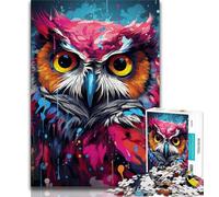 Puzzles pour Adultes 1000 pièces Art Fantasy Owl, stimulent Le Cerveau, Jouets addictifs pour cultiver la Patience, Collection d'artistes, Beaux-Arts (75x50cm)