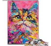 Puzzles pour Adultes 1000 pièces Art félin, Jouets éducatifs, Jeux Anti-Stress, Interaction Parent-Enfant (Taille 26x38cm)