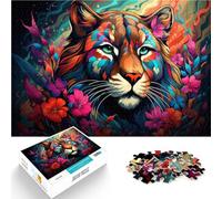 Puzzles pour Adultes 1000 pièces Art Fleur Lion décoration de la Maison Puzzle Jouets Puzzles drôles 19,7 po x 29,5 po pour et Adolescent âge 14 Ans et Plus