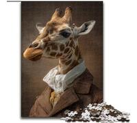Puzzles pour Adultes 1000 pièces, Art Girafe Difficile, Anti-Stress, défi Difficile, Cadeaux du Père Noël Secret, à partir de 14 Ans (Taille 26x38cm)