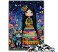 Puzzles pour Adultes 1000 pièces Art Girl, Jeu Stimulant et Jeu Familial, décoration Murale, Cadeaux d'anniversaire et de Noël Uniques 50x75cm