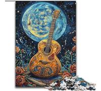Puzzles pour Adultes 1000 pièces Art Guitare, Anti-Stress, défi Difficile, Cadeaux du Père Noël Secret, à partir de 14 Ans (Taille 26x38cm)