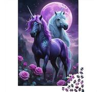 Puzzles pour Adultes 1000 pièces Art Licorne Puzzle Puzzle pour Adultes Jeu Stimulant 1000 pièces (75x50cm)