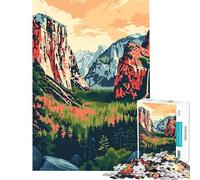 Puzzles pour Adultes 1000 pièces Art Minimaliste de Yosemite Jeux relaxants Défi d'intelligence cérébrale Jouet addictif Cadeau Amusant Défi Difficile (Taille 38x26cm)
