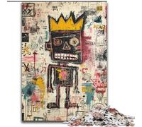 Puzzles pour Adultes 1000 pièces Art Moderne par Basquiat Puzzle Parfait pour Les Adolescents, Les Liens familiaux, Les Casse-têtes et Les Cadeaux de décoration d'intérieur DIY (Taille 26x38cm)