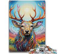 Puzzles pour Adultes 1000 pièces Art Moose 1000 pièces pour Adultes, décoration Murale Artistique et idée Cadeau d'anniversaire pour Amis, Bureau à Domicile 38x26cm