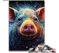 Puzzles pour Adultes 1000 pièces Art Pigs Jigsaw Un Casse-tête Stimulant pour Les Adolescents, Une soirée de Jeux en Famille Amusante (Taille : 26x38cm)