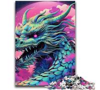 Puzzles pour Adultes 1000 pièces Art psychédélique Dragon Adolescent Puzzle, Réduction du Stress Interaction Parent-Enfant intéressante (75x50cm)