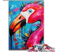 Puzzles pour Adultes 1000 pièces Art psychédélique Flamingo Jigsaw Un Casse-tête Stimulant pour Les Adolescents, Parfait pour la décoration intérieure ou comme Cadeau (Taille : 50x75cm)