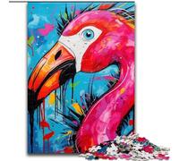 Puzzles pour Adultes 1000 pièces Art psychédélique Flamingo Puzzle Un Casse-tête Stimulant pour Les Adolescents, Parfait pour la décoration intérieure ou comme Cadeau (Taille : 26x38cm)