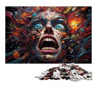 Puzzles pour Adultes 1000 pièces Art psychédélique Puzzles pour Adultes Enfants Puzzle en Bois Jouet éducatif d'apprentissage 1000 pièces (75 x 50 cm)