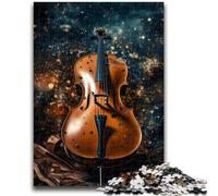 Puzzles pour Adultes 1000 pièces Art Star Violon Adolescent Puzzle, Réduction du Stress Interaction Parent-Enfant intéressante (75x50cm)