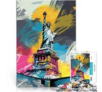 Puzzles pour Adultes 1000 pièces Art Statue de la Liberté Difficile Puzzle Dur 10,27 po x 14,96 po Décoration intérieure et Cadeaux Uniques