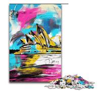 Puzzles pour Adultes 1000 pièces Art Sydney Opera House Puzzle Impossible Jeu Familial Soulagement du Stress Défi Difficile 1000 PCS (38x26cm)