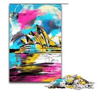 Puzzles pour Adultes 1000 pièces Art Sydney Opera House Puzzle Impossible Jeu Familial Soulagement du Stress Défi Difficile 1000 PCS (75x50cm)