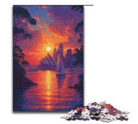 Puzzles pour Adultes 1000 pièces Art Sydney Opera House Puzzles Jeux Jouets Cadeau Convient pour la décoration de Bureau 1000 PCS (38x26cm)