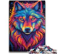 Puzzles pour Adultes 1000 pièces Art Wolf, Puzzles pour Adolescents, Jouets de Jeu, Chaque pièce est Unique - Jeu Familial Stimulant et Amusant (75x50cm)