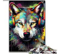Puzzles pour Adultes, 1000 pièces Art Wolf, Puzzles stimulants de Taille 50x75cm, Parfaits pour la décoration intérieure, Les Anniversaires, Les Vacances et Les Cadeaux.