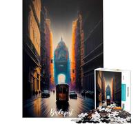 Puzzles pour Adultes 1000 pièces Artsy Budapest Activités Amusantes à la Maison Jeu d'assemblage de Motifs pour Les 14 Ans et Plus 50x75cm