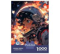 Puzzles pour Adultes 1000 Pièces Astronaut Girl in Space Puzzle pour Adultes, Jouet Anti-Stress, Difficile, Excellent Cadeau pour Les Amateurs De Jeux 70x50cm/1000pcs
