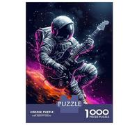Puzzles pour Adultes 1000 Pièces Astronaut Guitar in Space Puzzles pour Adultes - Jouets Anti-Stress - Cadeau d'anniversaire Unique 70x50cm/1000pcs