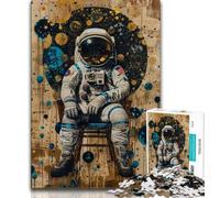Puzzles pour Adultes 1000 pièces Astronaute, Aidez Le Cerveau à exercer des Jouets addictifs pour cultiver la Patience Décoration Parfaite (75x50cm)