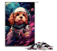 Puzzles pour Adultes 1000 pièces Astronaute Caniche Bébé par SplattersLots de Puzzles épais de Couleur Jeux éducatifs à Domicile Jouets de Bricolage Excellent Cadeau pour Les Jeux 75x50cm
