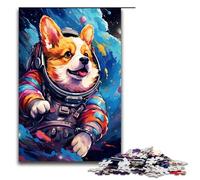 Puzzles pour Adultes 1000 pièces Astronaute Corgi Bébé Puzzle Cadeau d'anniversaire pour et Adolescent de 14 Ans et Plus 75x50cm