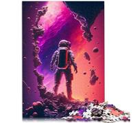 Puzzles pour Adultes 1000 pièces Astronaute Debout Atomic Family Activity Jigsaw 26x38cm Convient pour la décoration de Bureau