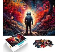 Puzzles pour Adultes 1000 pièces Astronaute Debout sur Une Galaxie colorée Relax Games 19,7 po x 29,5 po Interaction Parent-Enfant